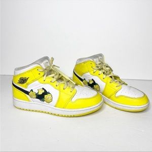 Air Jordan 1 Mid Dynamic Yellow Floral